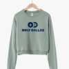 Only Dallas Logo Cropped Sweatshirt – Sage