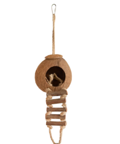 You & Me Coconut Hideaway Chewing Bird Toy, Small